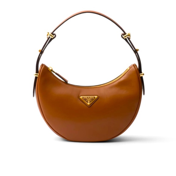 Prada Arqué small Brown Cognac leather shoulder bag. - Picture 4 of 7